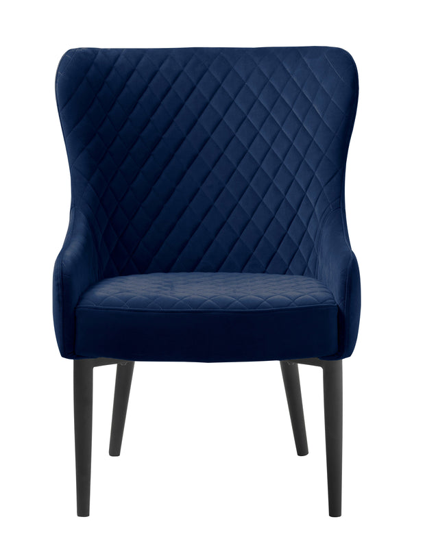 Unique Furniture A/S Fotoliu Fix tapitat cu stofa, Ottowa Velvet Albastru / Negru, l71xA63xH87 cm