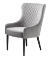 Unique Furniture A/S Fotoliu Fix tapitat cu stofa, Ottowa Velvet Gri / Negru, l71xA63xH87 cm