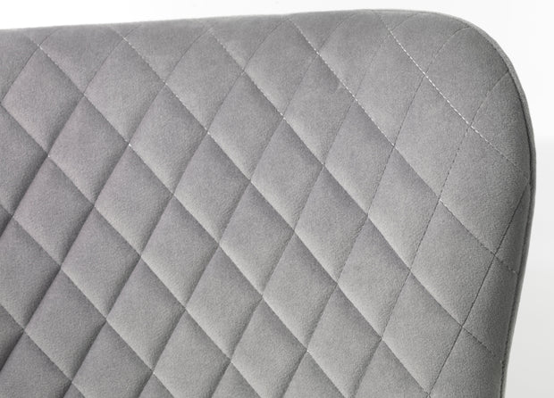 Unique Furniture A/S Fotoliu Fix tapitat cu stofa, Ottowa Velvet Gri / Negru, l71xA63xH87 cm