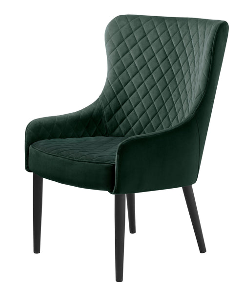 Unique Furniture A/S Fotoliu Fix tapitat cu stofa, Ottowa Velvet Verde / Negru, l71xA63xH87 cm