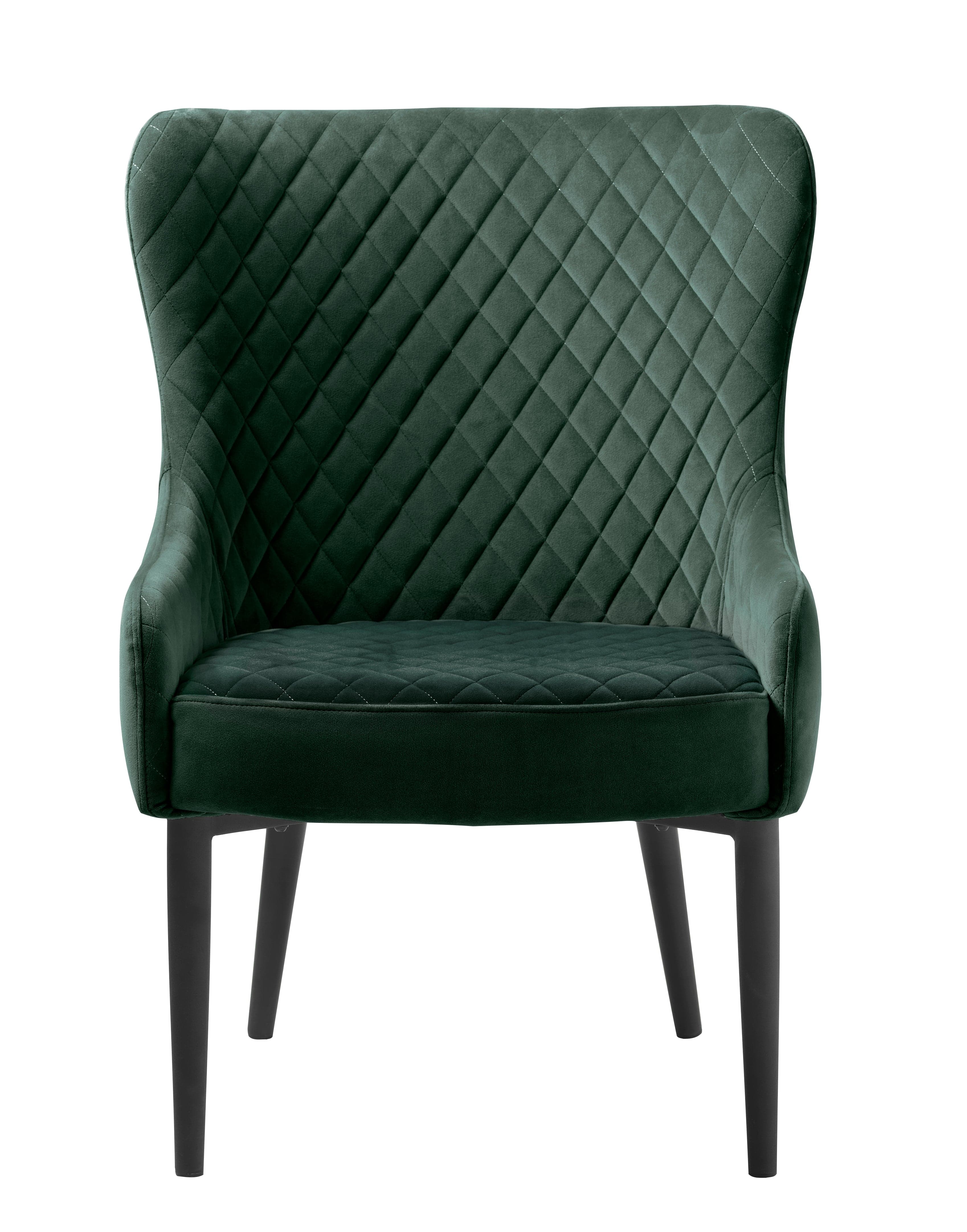 Unique Furniture A/S Fotoliu Fix tapitat cu stofa, Ottowa Velvet Verde / Negru, l71xA63xH87 cm