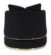 Fotoliu fix tapitat cu stofa Paris Space Velvet Negru / Auriu, l84xA84xH72 cm (3)
