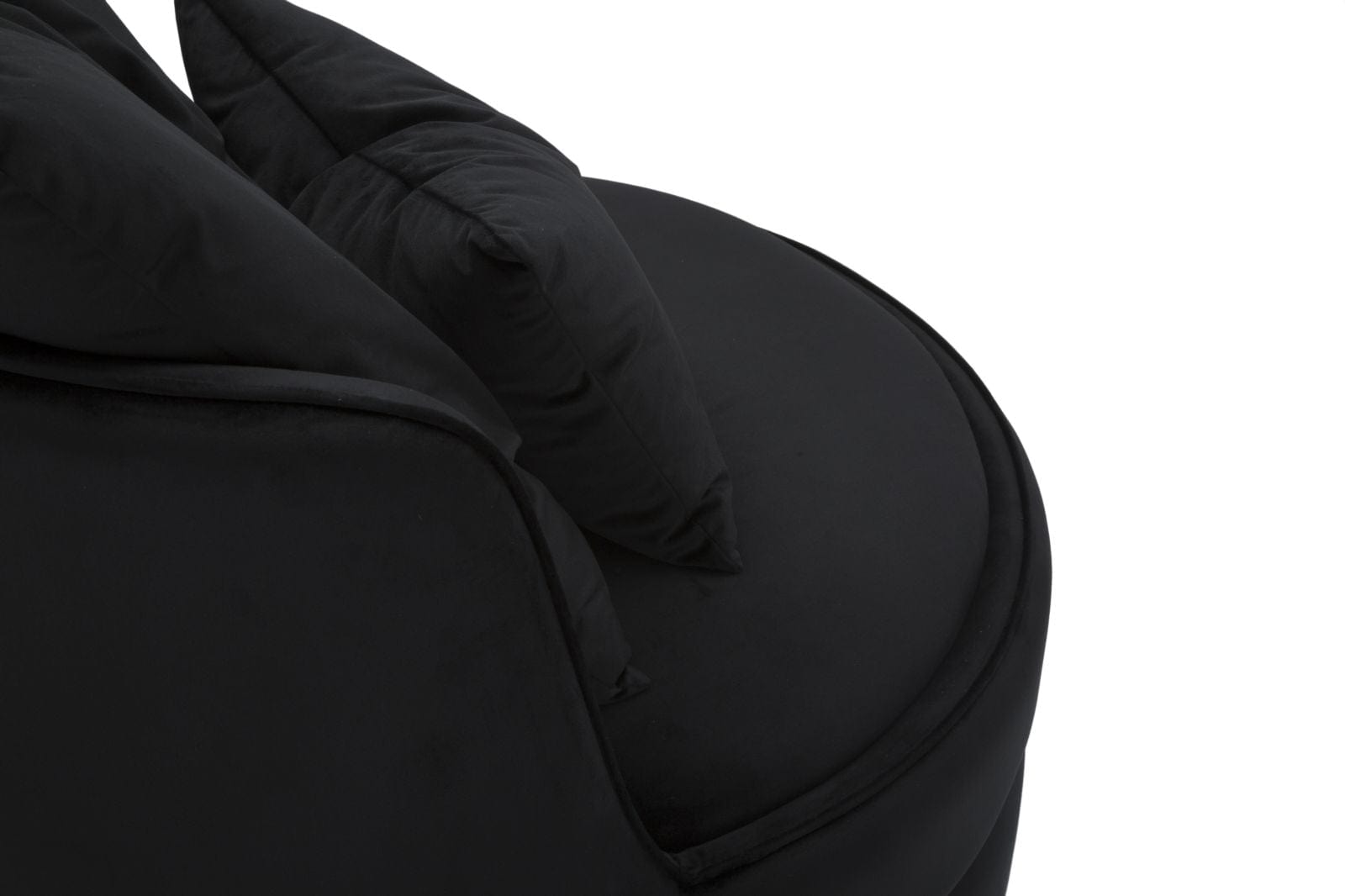 Fotoliu fix tapitat cu stofa Paris Space Velvet Negru / Auriu, l84xA84xH72 cm (6)
