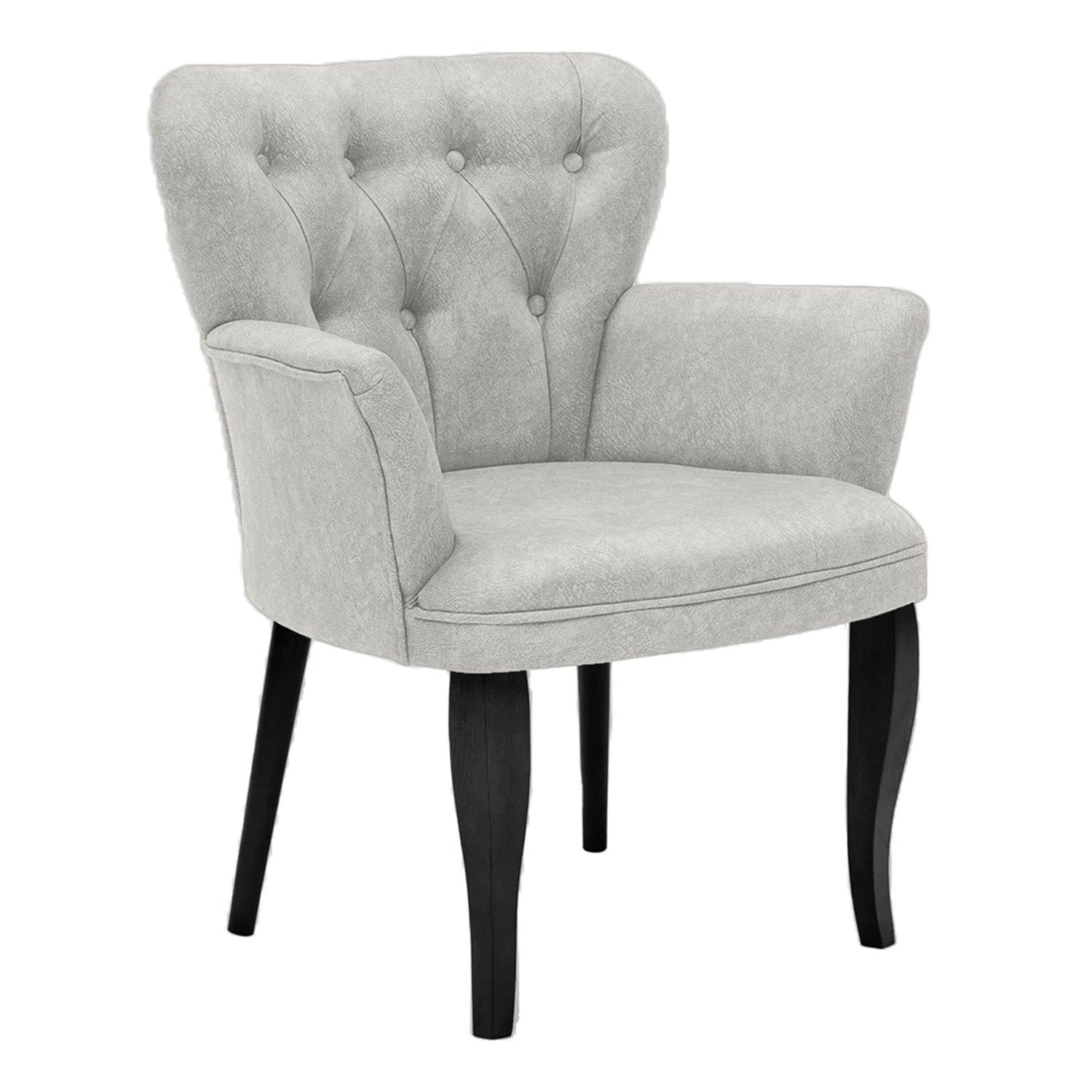 Asir Fotoliu fix tapitat cu stofa, Paris Wooden Gri Deschis / Negru, l68xA52xH79 cm