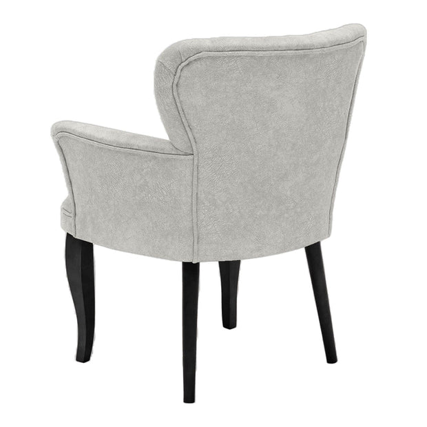 Asir Fotoliu fix tapitat cu stofa, Paris Wooden Gri Deschis / Negru, l68xA52xH79 cm