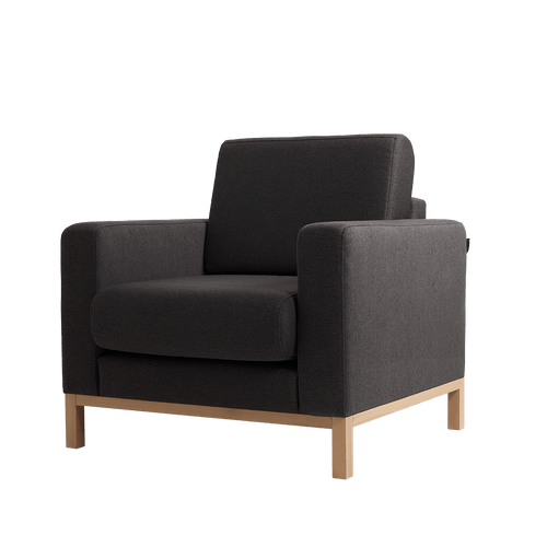 Fotoliu Fix tapitat cu stofa, Scandic Antracit, l90xA82xH90 cm