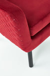 Halmar Fotoliu fix tapitat cu stofa si picioare din lemn,  Marvolo Velvet Bordeaux / Negru, l75xA83xH103 cm