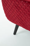 Halmar Fotoliu fix tapitat cu stofa si picioare din lemn,  Marvolo Velvet Bordeaux / Negru, l75xA83xH103 cm