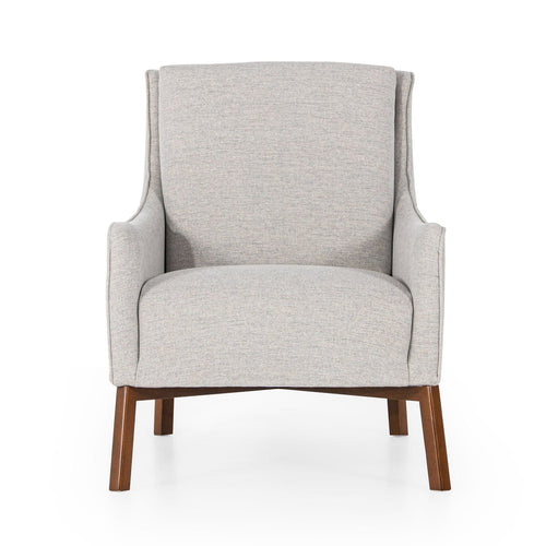 Asir Fotoliu fix tapitat cu stofa si picioare din lemn, N Gri Deschis, l70xA80xH83 cm