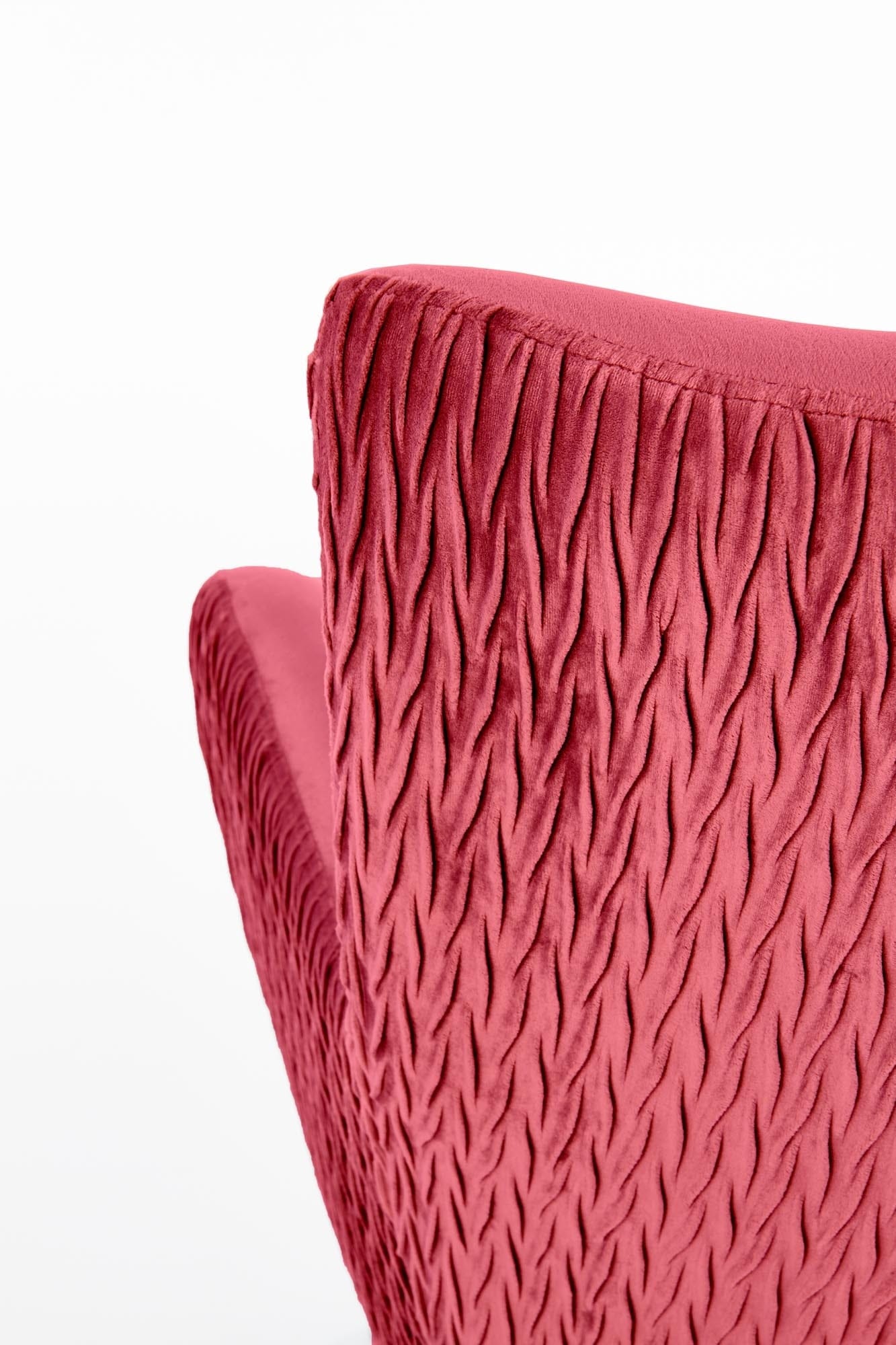 Fotoliu fix tapitat cu stofa si picioare din lemn, Raylin Velvet Bordeaux / Negru, l70xA78xH100 cm (6)