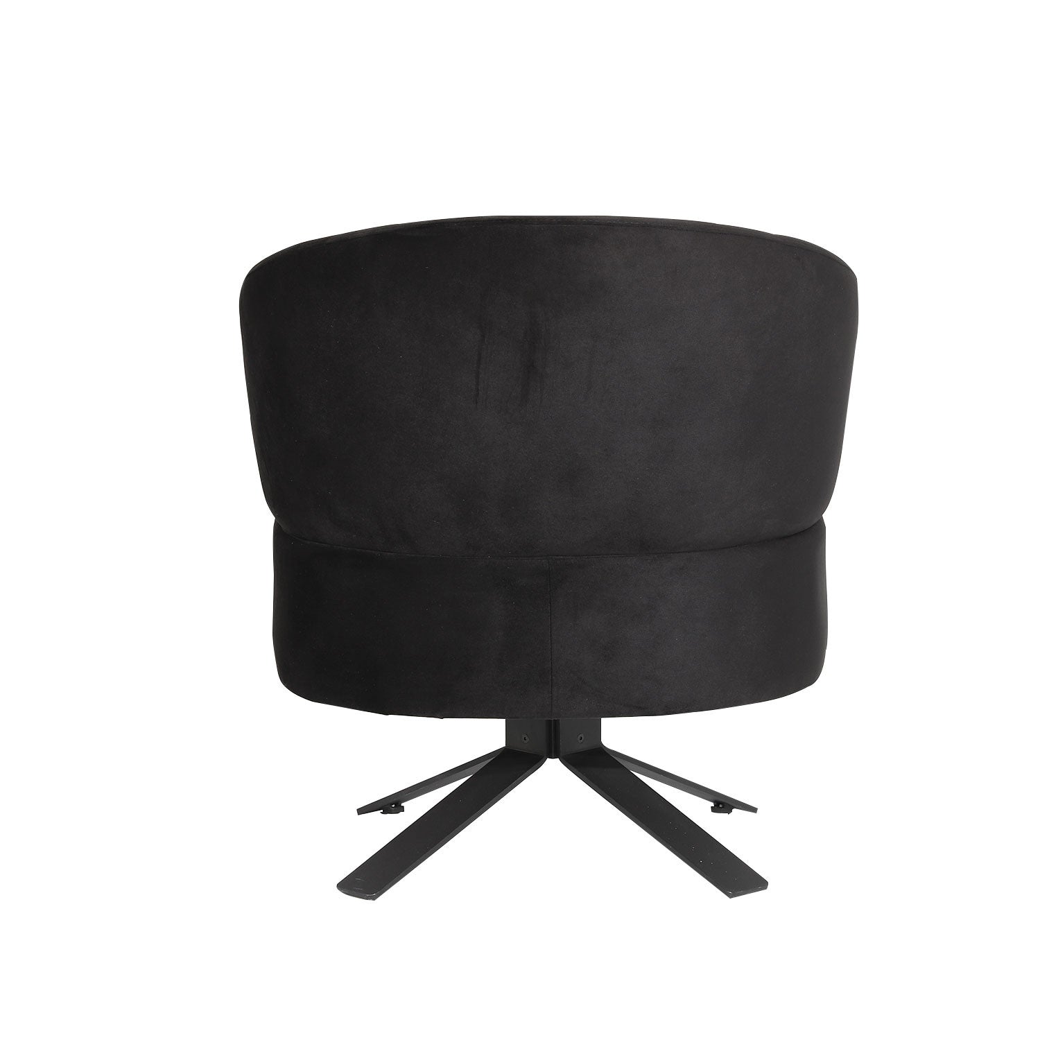 Fotoliu fix tapitat cu stofa si picioare metalice, Kobalt Velvet Negru, l73xA70xH80 cm (2)