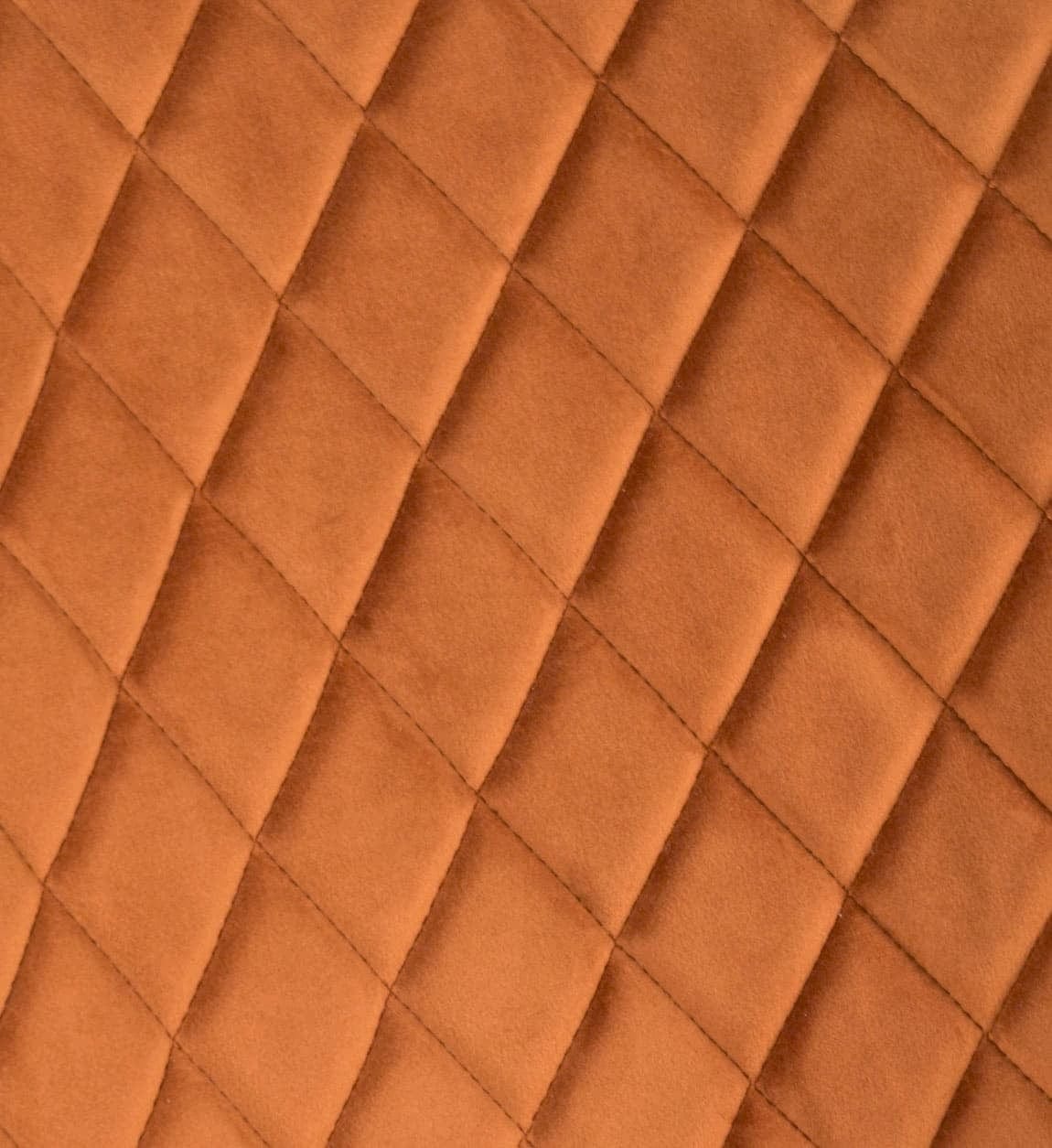 Moycor Fotoliu fix tapitat cu stofa si picioare metalice, Melissa Velvet Portocaliu / Auriu, l70xA63xH86 cm