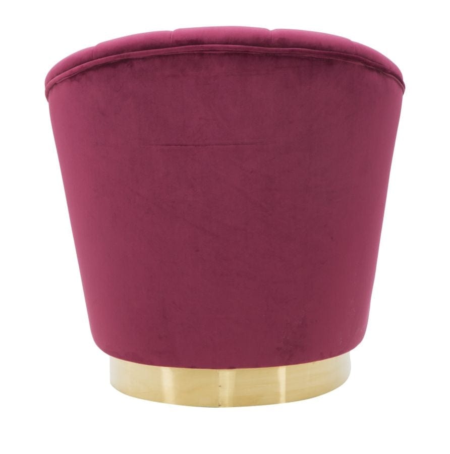 BFSummer Fotoliu fix tapitat cu stofa Sopy Velvet Bordeaux / Auriu, l67xA71xH70 cm