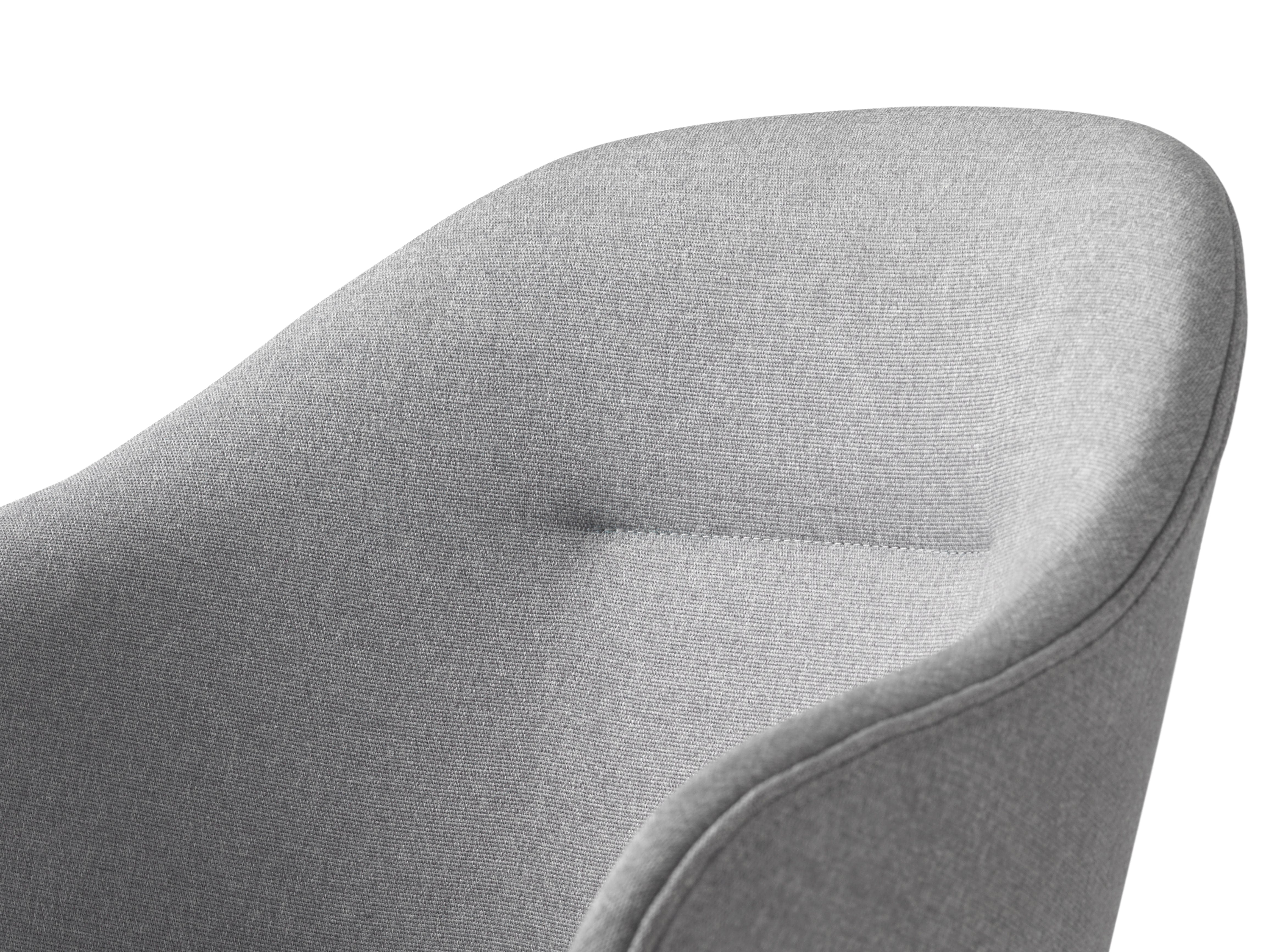 Unique Furniture A/S Fotoliu Fix tapitat cu stofa, Teno Gri Deschis / Stejar, l60xA56xH84 cm