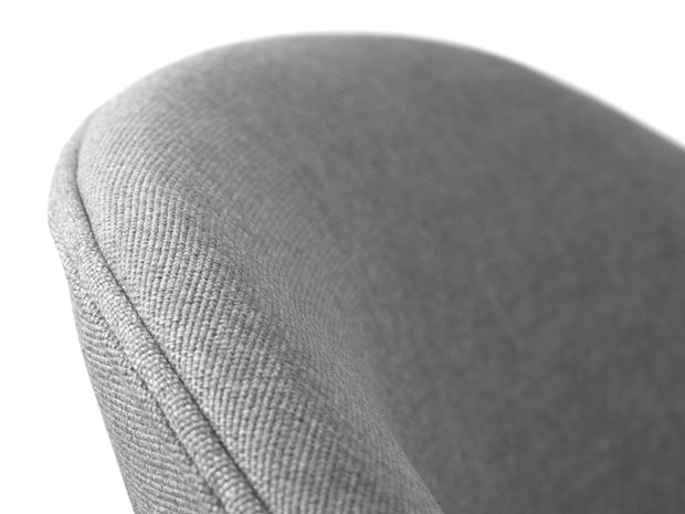 Unique Furniture A/S Fotoliu Fix tapitat cu stofa, Teno Gri Deschis / Stejar, l60xA56xH84 cm