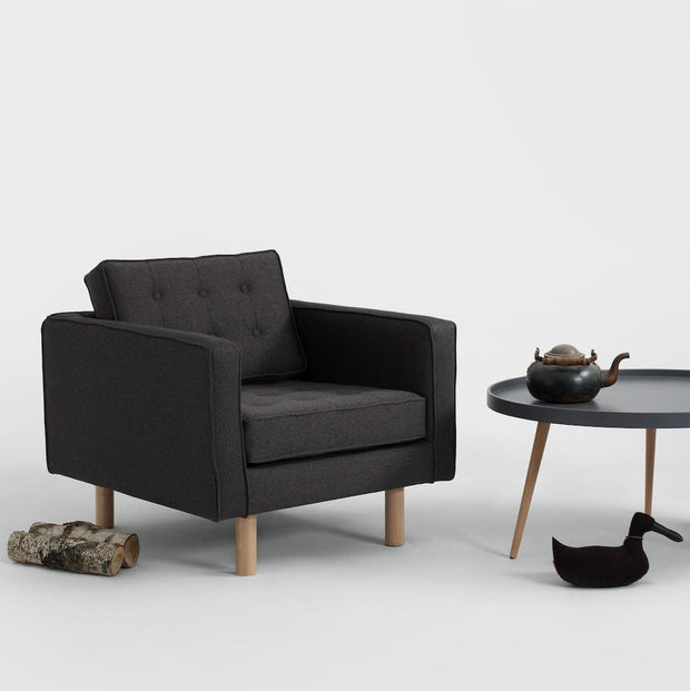 Fotoliu Fix tapitat cu stofa, Topic Wood Antracit, l84xA86xH75 cm (2)