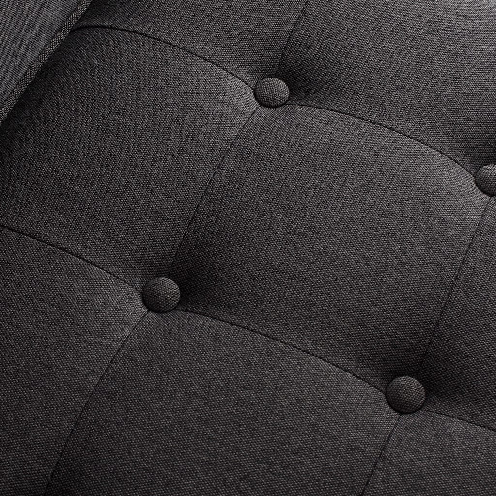 Customform Fotoliu Fix tapitat cu stofa, Topic Wood Antracit, l84xA86xH75 cm