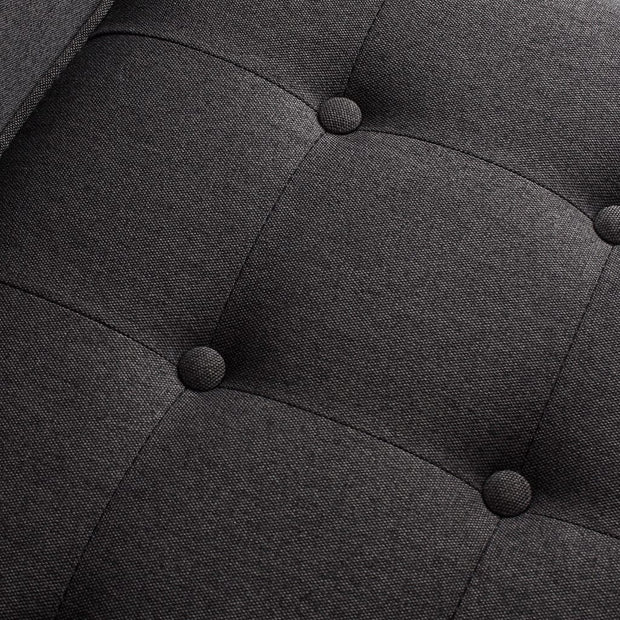 Customform Fotoliu Fix tapitat cu stofa, Topic Wood Antracit, l84xA86xH75 cm