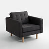 Fotoliu Fix tapitat cu stofa, Topic Wood Antracit, l84xA86xH75 cm (1)