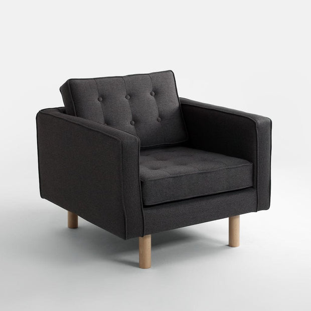 Fotoliu Fix tapitat cu stofa, Topic Wood Antracit, l84xA86xH75 cm (1)