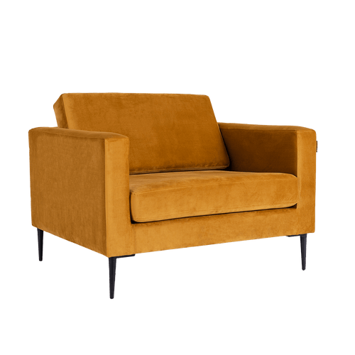 Customform Fotoliu Fix tapitat cu stofa, Vergan Portocaliu, l100xA88xH82 cm