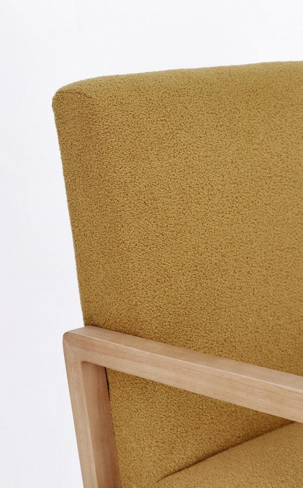 Fotoliu Fix tapitat cu stofa, Veriana Senf Mustariu / Natural, l64,5xA72xH82 cm (5)