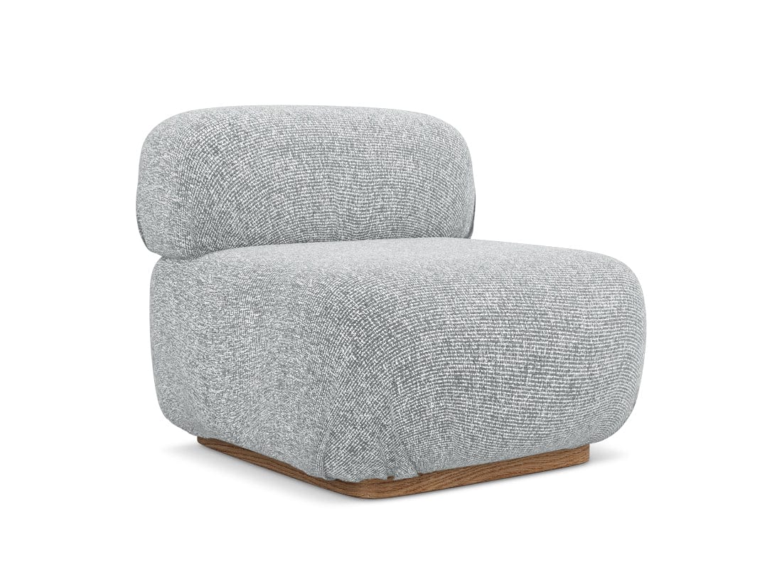 Makamii Argintiu Fotoliu Modular tapitat cu stofa, Ailani 1S-22, l95xA80xH73 cm