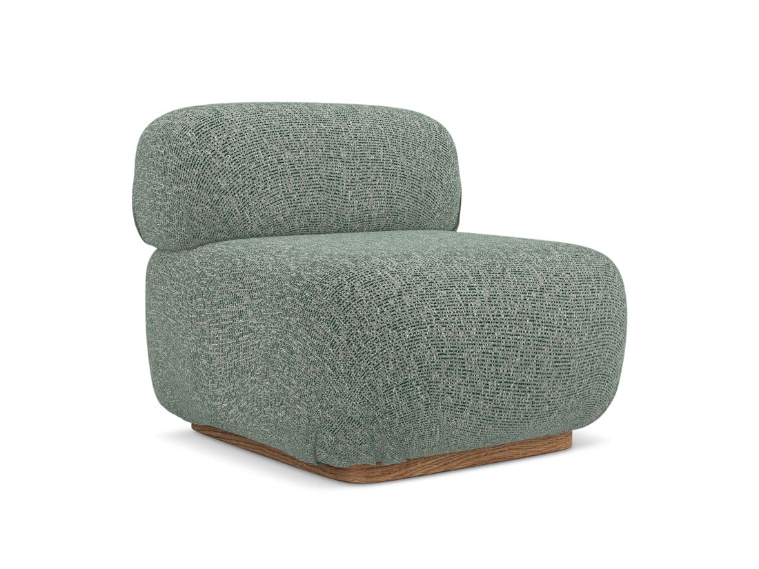 Makamii Fotoliu Modular tapitat cu stofa, Ailani 1S C10 Verde Deschis / Natural, l95xA80xH73 cm