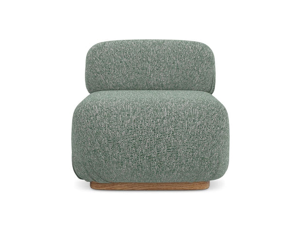 Makamii Fotoliu Modular tapitat cu stofa, Ailani 1S C10 Verde Deschis / Natural, l95xA80xH73 cm