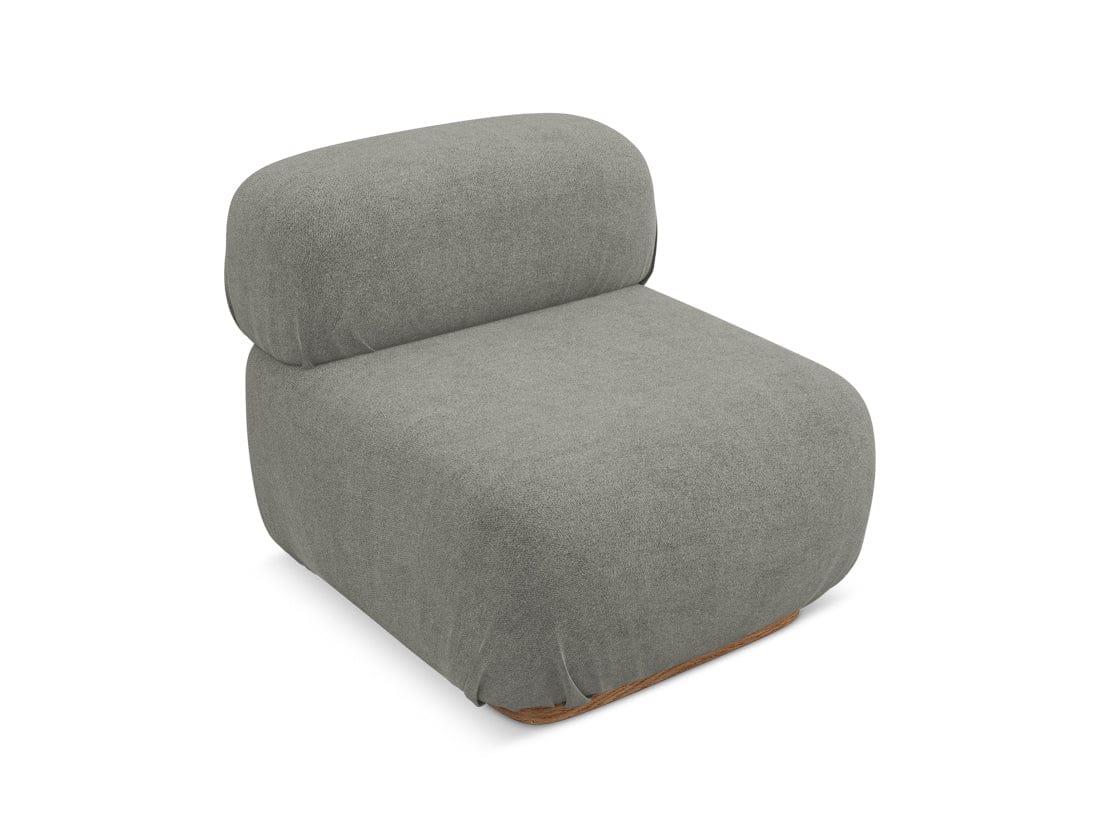 Makamii Fotoliu Modular tapitat cu stofa, Ailani 1S C18 Grej / Natural, l95xA80xH73 cm