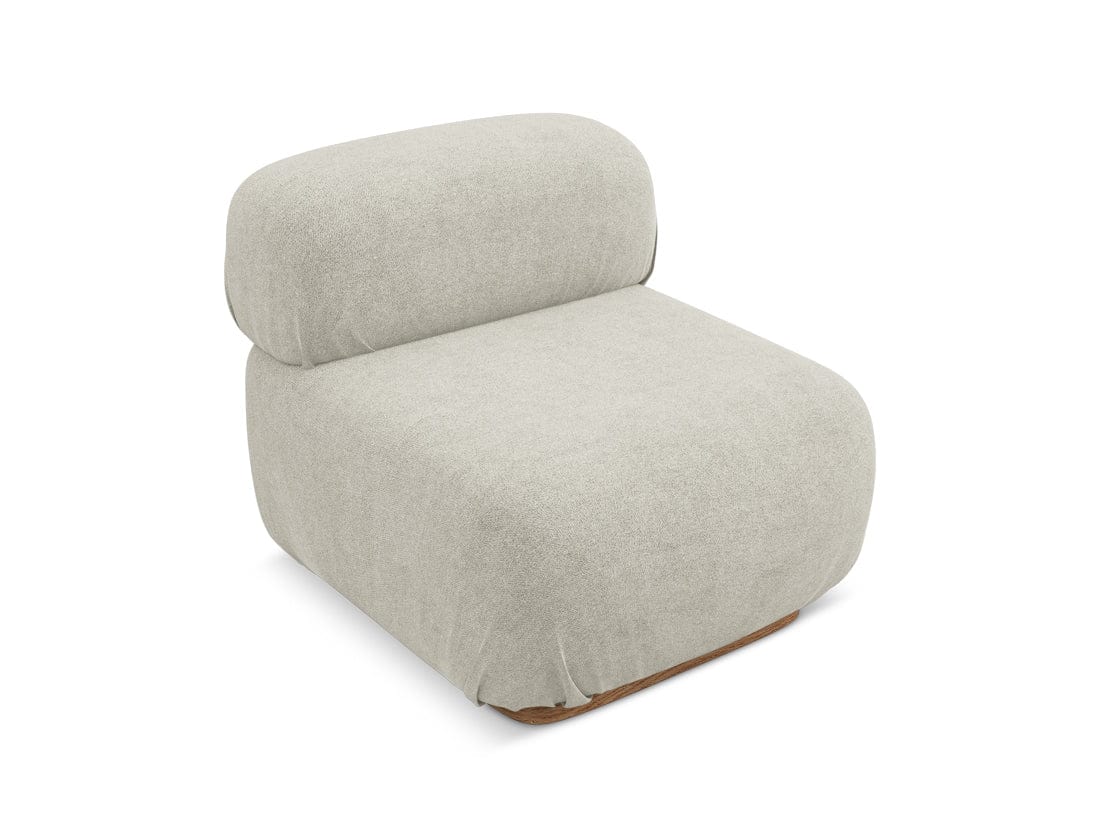 Makamii Fotoliu Modular tapitat cu stofa, Ailani 1S C5 Bej Deschis / Natural, l95xA80xH73 cm