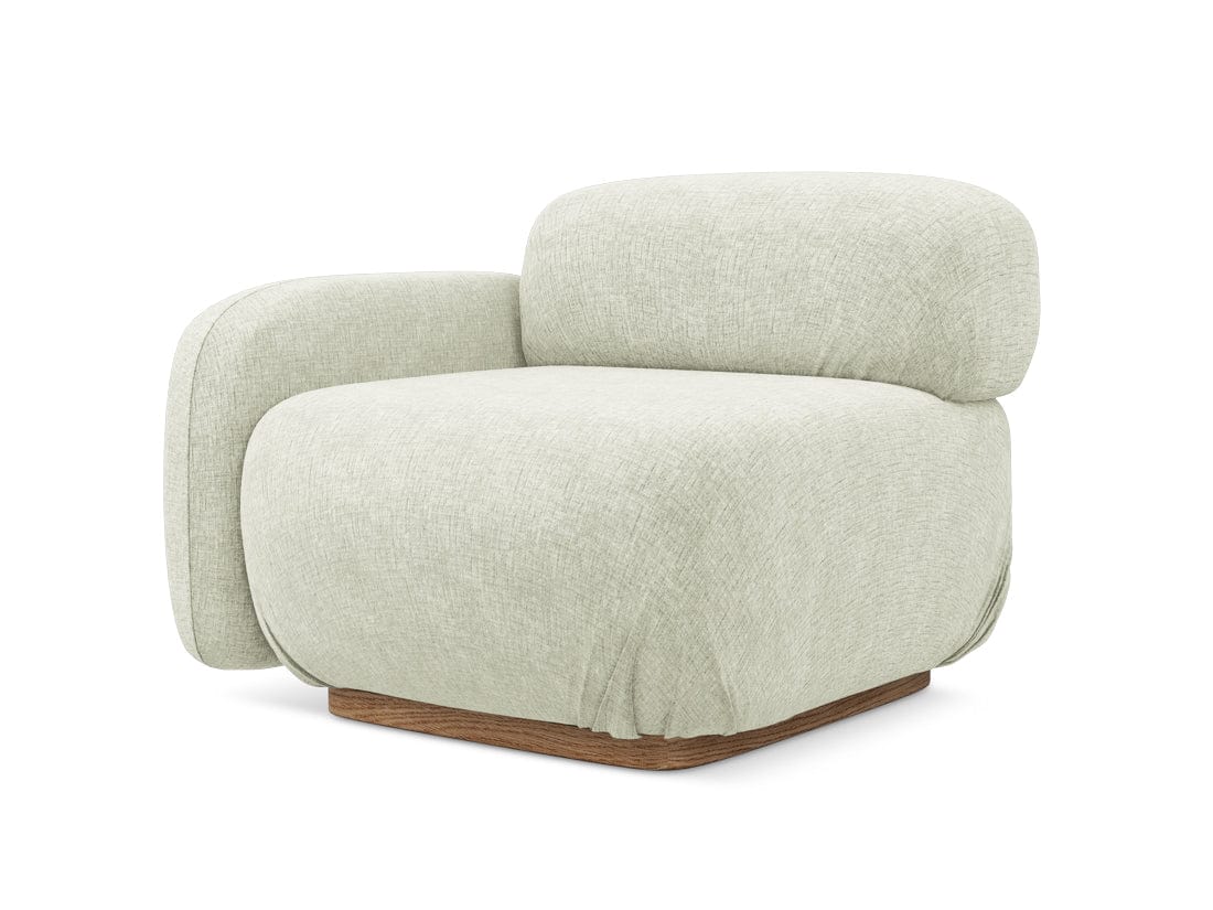 Makamii Alb Fotoliu Modular tapitat cu stofa, Ailani L1S-21, l95xA95xH73 cm