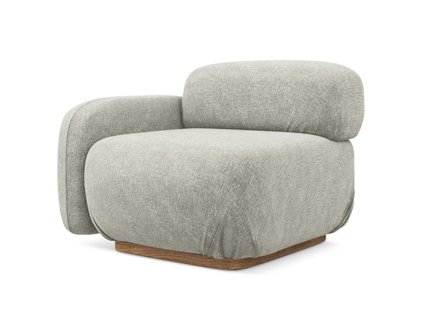 Makamii Argintiu Fotoliu Modular tapitat cu stofa, Ailani L1S-21, l95xA95xH73 cm