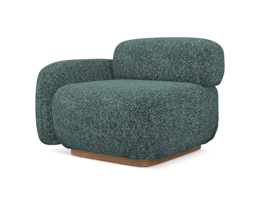 Makamii Albastru Fotoliu Modular tapitat cu stofa, Ailani L1S-22, l95xA95xH73 cm