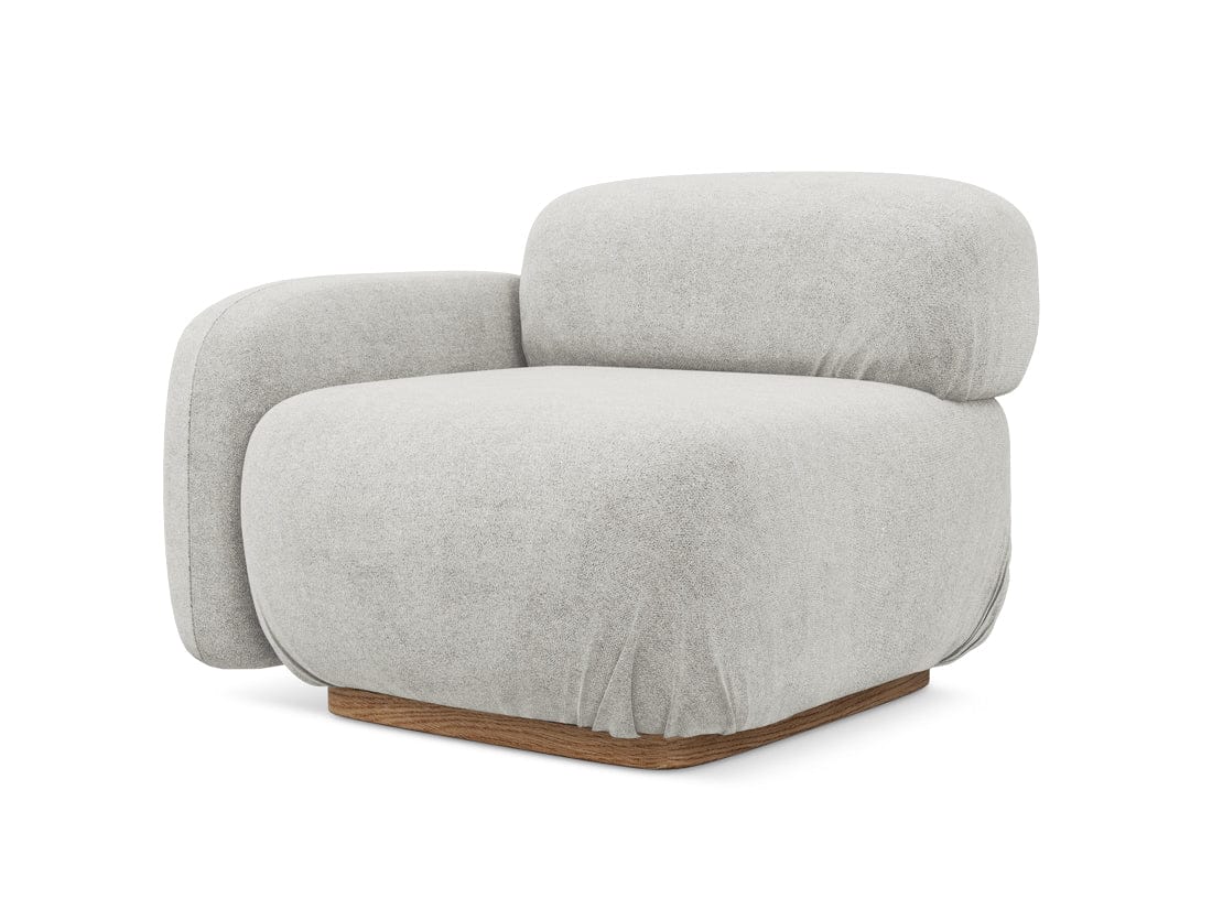 Makamii Argintiu Fotoliu Modular tapitat cu stofa, Ailani L1S-7, l95xA95xH73 cm