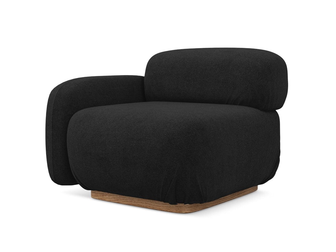 Makamii Antracit Fotoliu Modular tapitat cu stofa, Ailani L1S-7, l95xA95xH73 cm