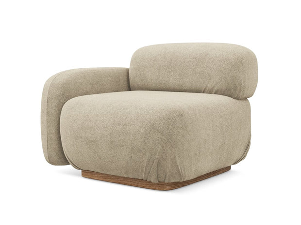 Makamii Bej Fotoliu Modular tapitat cu stofa, Ailani L1S-7, l95xA95xH73 cm