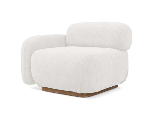 Makamii Alb Fotoliu Modular tapitat cu stofa, Ailani L1S-7, l95xA95xH73 cm