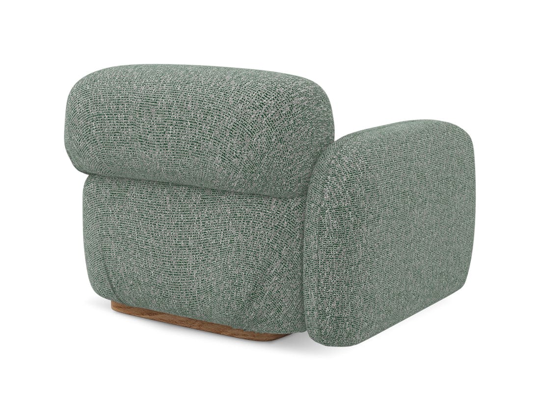 Makamii Fotoliu Modular tapitat cu stofa, Ailani L1S C10 Verde Deschis / Natural, l95xA95xH73 cm