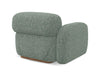 Makamii Fotoliu Modular tapitat cu stofa, Ailani L1S C10 Verde Deschis / Natural, l95xA95xH73 cm