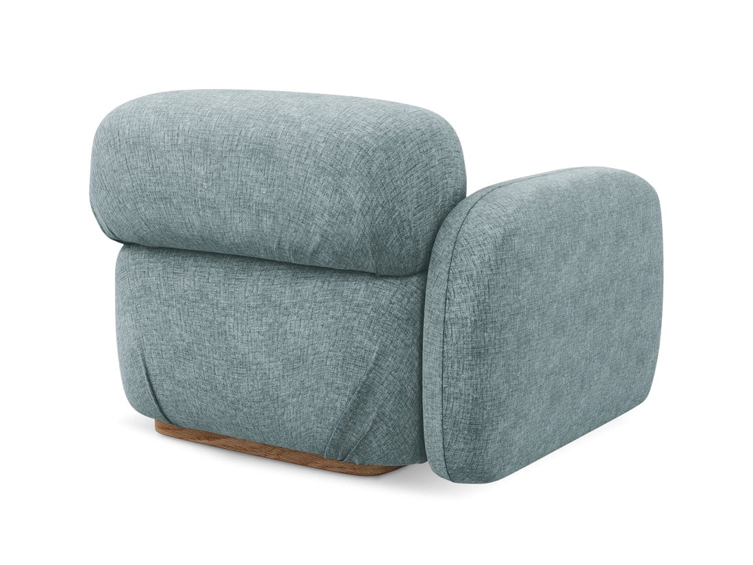 Makamii Fotoliu Modular tapitat cu stofa, Ailani L1S C11 Albastru Denim / Natural, l95xA95xH73 cm