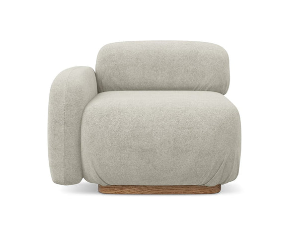 Makamii Fotoliu Modular tapitat cu stofa, Ailani L1S C5 Bej Deschis / Natural, l95xA95xH73 cm