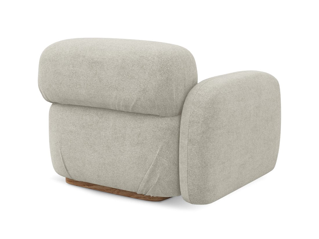 Makamii Fotoliu Modular tapitat cu stofa, Ailani L1S C5 Bej Deschis / Natural, l95xA95xH73 cm