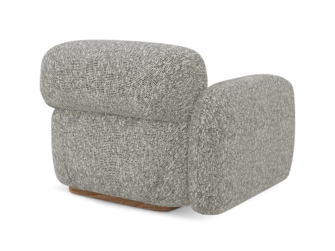 Makamii Fotoliu Modular tapitat cu stofa, Ailani L1S C5 Bej Inchis / Natural, l95xA95xH73 cm