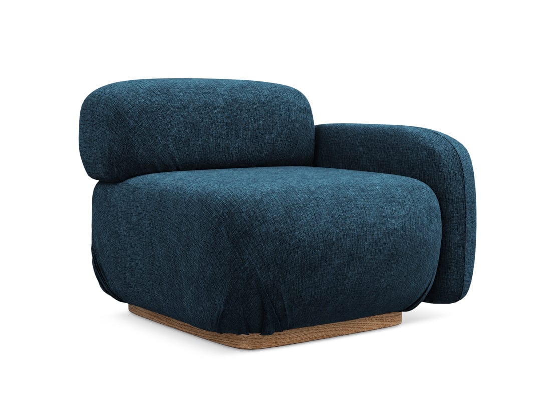 Makamii Albastru Fotoliu Modular tapitat cu stofa, Ailani R1S-21, l95xA95xH73 cm