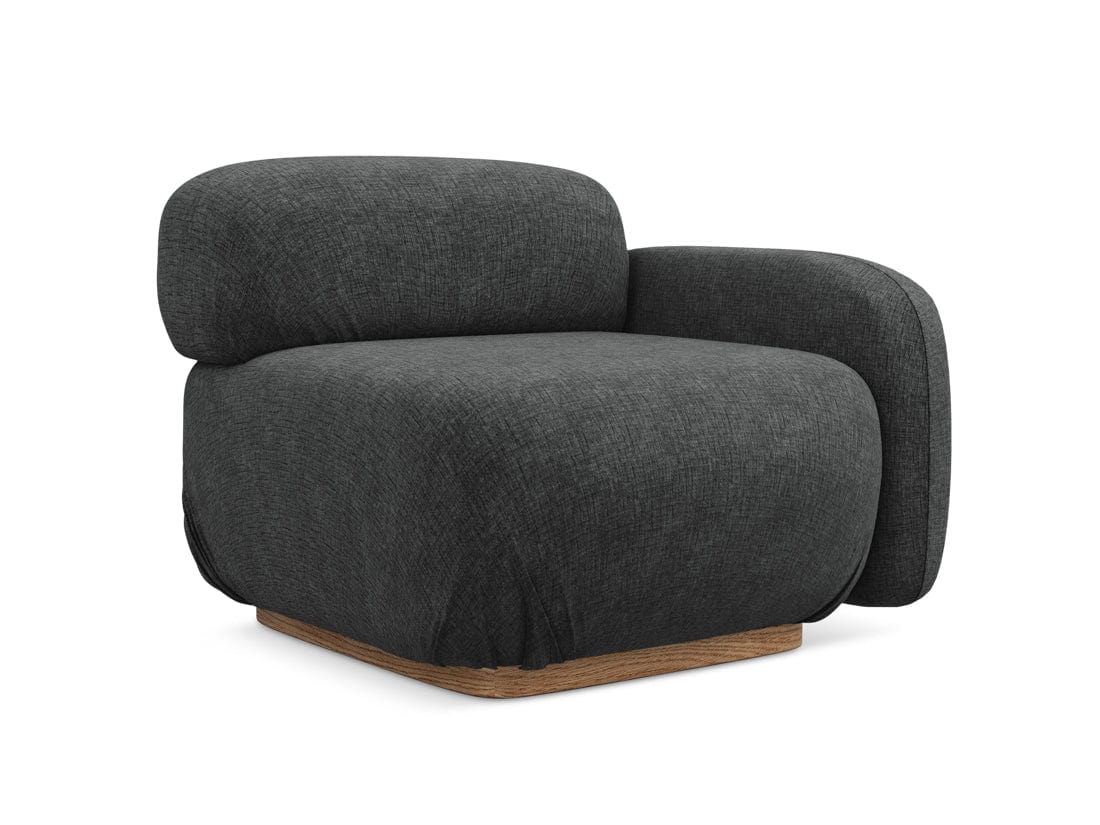 Makamii Gri Fotoliu Modular tapitat cu stofa, Ailani R1S-21, l95xA95xH73 cm