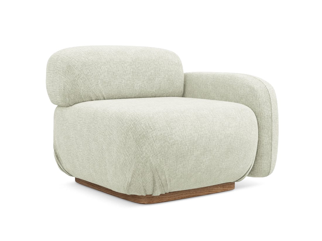 Makamii Alb Fotoliu Modular tapitat cu stofa, Ailani R1S-21, l95xA95xH73 cm