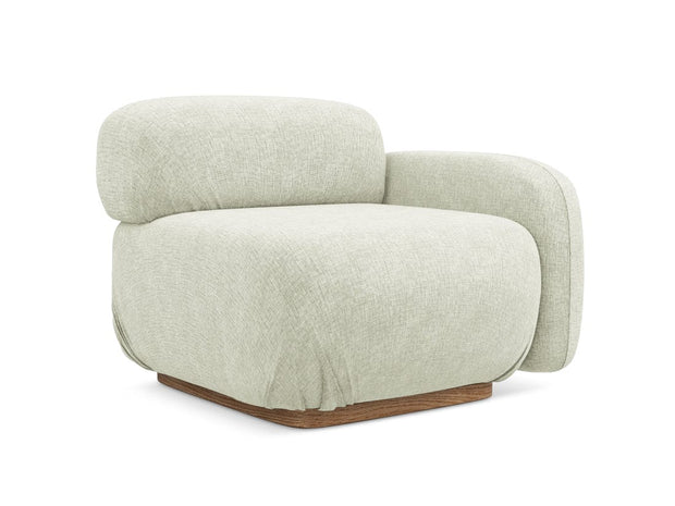 Makamii Alb Fotoliu Modular tapitat cu stofa, Ailani R1S-21, l95xA95xH73 cm