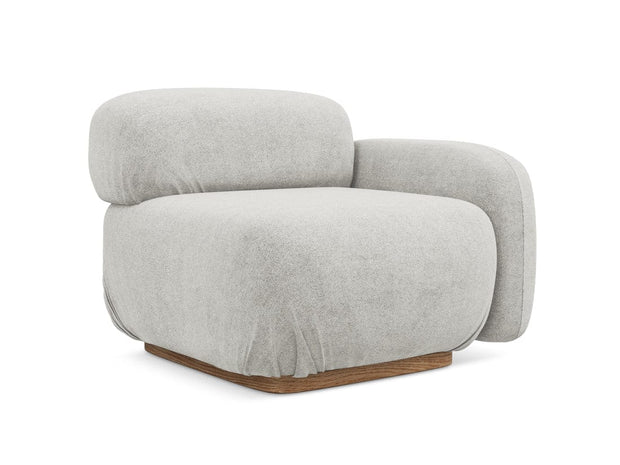 Makamii Argintiu Fotoliu Modular tapitat cu stofa, Ailani R1S-7, l95xA95xH73 cm