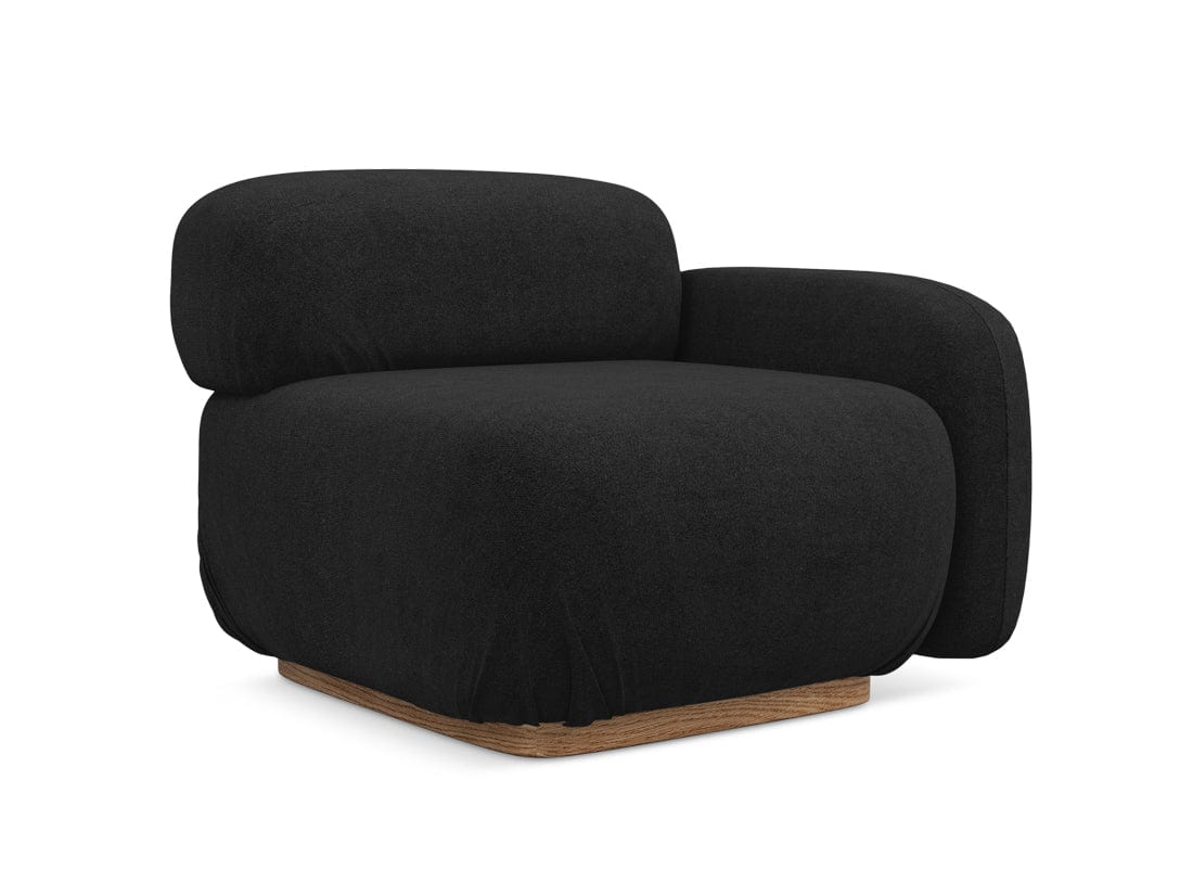 Makamii Antracit Fotoliu Modular tapitat cu stofa, Ailani R1S-7, l95xA95xH73 cm